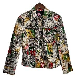 New York Multicolored Floral Y2K Vintage Jacket - SZ: 6